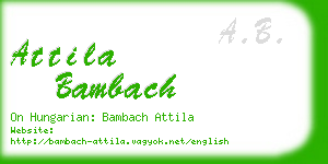 attila bambach business card